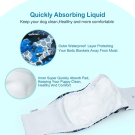 Pet Soft Dog Belly Band - 3 Packs Reusable Dog Diapers Male Dog Diapers Belly Wraps - Washable Dog Belly Bands for Male Dogs (Army, XS)