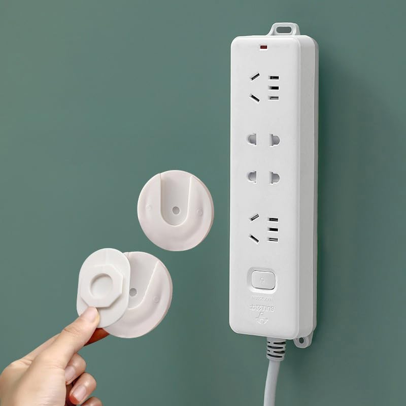 Comimark 8 pcs Power Strip Holder Fixator, No Hole Plug-in