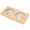 Wooden Thermometer Hygrometer for Sauna Room Double Dial Pointer Type