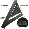 GSUMA 7 Inch Carpenter Square,Rafter Square,Aluminum Alloy Triangle Ruler,Layout Measuring