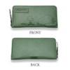 Peanuts Snoopy Round Zipper Long Wallet 73053 Cowhide Italian Leather