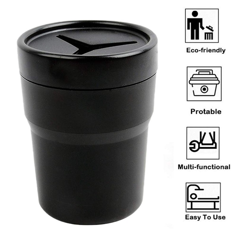 Car Trash Can with Lid, FIOTOK Mini Auto Garbage Can