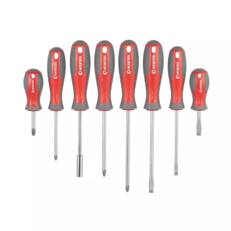 INTERTOOL 58-Piece Magnetic Screwdriver Set with Bits and Case VT08-3358