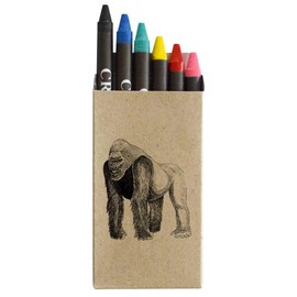 Azeeda 'Standing Gorilla' Coloured Crayon Set (CY00006780)