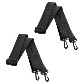 Black Dual-Pack Universal Carabiner Straps ， Adjustable 1.3M x 25mm Padded Crossbody Slings ， Perfect for Handbags, Laptops, & Sport Gear