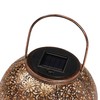 Lights4fun LED Solar Lantern Flower Pattern Moroccan Lantern Outdoor 19