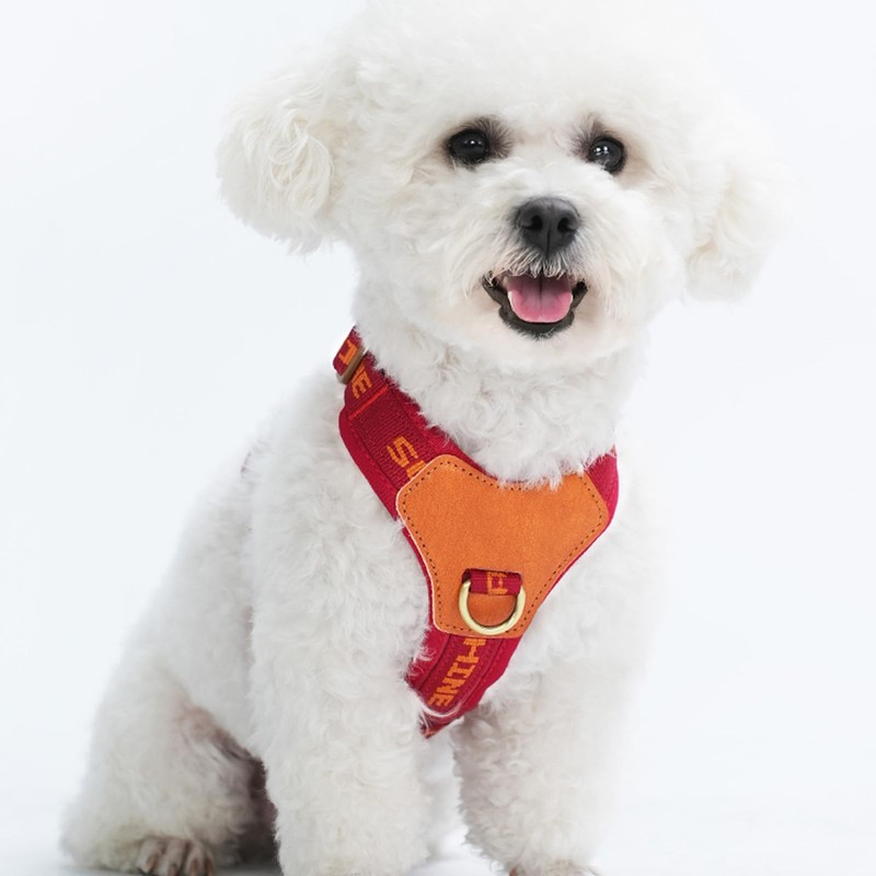 Jufoo Red Dog Harness for Small Dogs, No Pull Harness