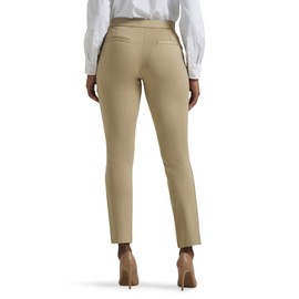 Lee Women's Petite Ultra Lux Comfort Any Wear Slim Ankle Pant Kansas City Khaki 4 Petite