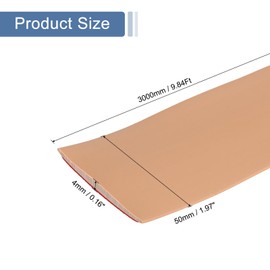 uxcell 9.84Ft x 2" Floor Transition Strip, Self-Adhesive Vinyl Floor Gap Cover Strips, Laminate Floor Edge Trim, Flat Divider Strip for Joining Carpet to Tile, Brown