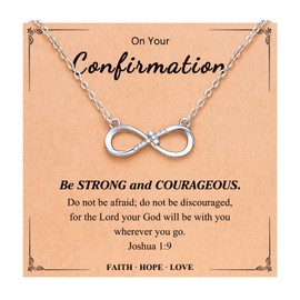 DJWJFJEN Confirmation Gifts for Teen Girls Teenage Girl Catholic Cross Necklace Confirmation Sponsor Christian Easter Religious Gifts for Girls