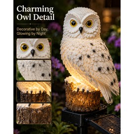 Solar Owl Garden Light for Outdoor Décor – IP65 Waterproof Solar LED Stake Light for Yard, Patio, Lawn & Pathway
