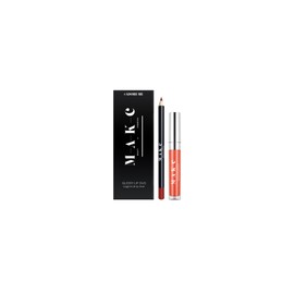 [2025] Ultra Sexy Lip Gloss and Lip Liner Kit set brought to you by M - A - K - C Beauty & Cosmetics, Long Lasting Glossy Lips and fine Tuned Liners for extra Glamorous looks. (#19 Adore Me)