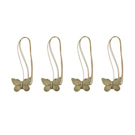 4 Pack Magnetic Curtain Tiebacks, Decorative Curtain Holdbacks for Window Décor (4, Copper)