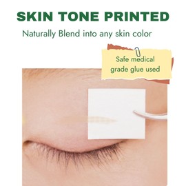 D-UP Eyelid Lifter Tape for Droopy Eyelids, Skin-Toned Double Eyelid Tape for Hooded Eyes, Waterproof Single-Sided Strips with Strong Hold & Natural Invisible Finish, Made in Japan, 144 pcs