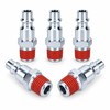LEENKEA 5-Pack 1/4 Inch NPT Male Pneumatic Quick Connect Plugs