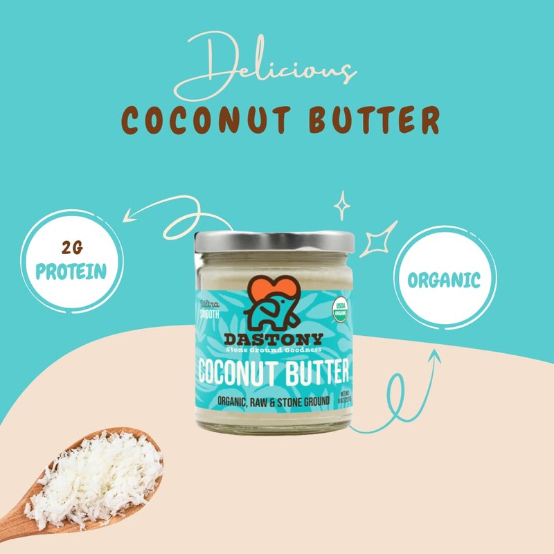 Dastony Organic Raw Coconut Butter, 8 oz | Only One