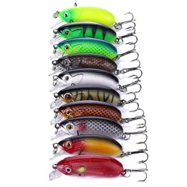 CENPEK 10pcs Luya Bait 5cm/7g Micro-submersible Hard Bait Blood Tank Hook Artificial Bait Bionic Fake Bait