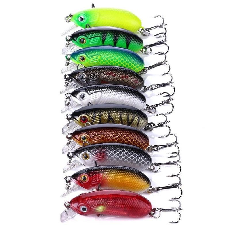 CENPEK 10pcs Luya Bait 5cm/7g Micro-submersible Hard Bait Blood Tank