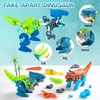 GIUHAT Dinosaur Figure with Play Mat and Take Apart Dinosaur