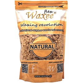 Film Hard Stripless hair removal Wax, WAXEE flex, 500g, NATURAL, Pellets, Bikini, No strips! Brazilian waxing, HOT!