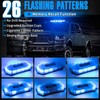 OPL5 Blue LED Rooftop Strobe Beacon Lights 16 Inch, Beacon
