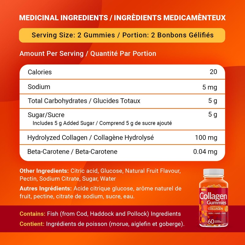 Focus Fast Enhanced Hydrolyzed Collagen Gummies - For Hair, Skin,