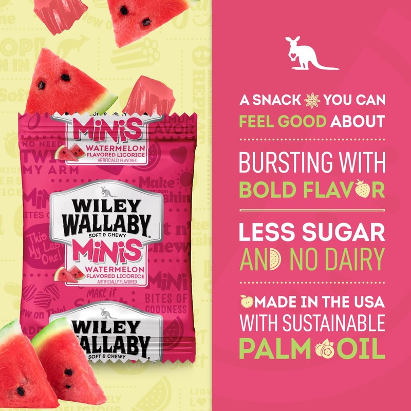 Wiley Wallaby Mini Licorice Bites 0.5 Ounce Classic Gourmet Soft