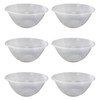 ANGIX 15cm - 6pk Clear Plastic Kitchen Mixing Bowl, Serving
