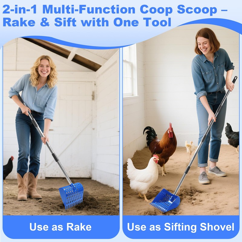 CusFirst 2025 Design 2 in 1 Chicken Poop Scooper –