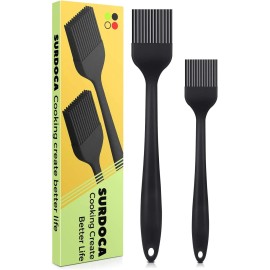 SURDOCA 2Pcs Silicone Basting Brush Set, Heat-Resistant & BPA Free