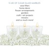 Galashield Flat Glass Marbles for Vases Clear Glass Gems Beads