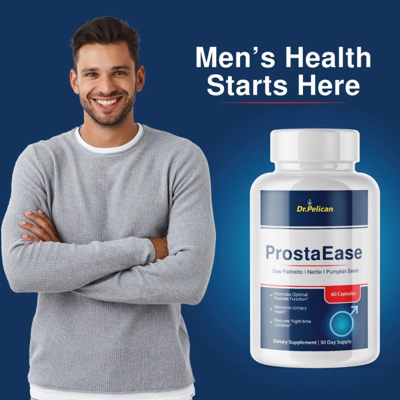 Pelican Vitamins ProstaEase- Prostate Support- 3 Bottles- 180 Capsules