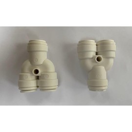 2 x John Guest PPM2312W White Polypropylene 12mm Push Fit Two Way Divider