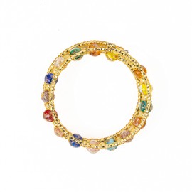 Sospiri Venezia - Bracelet for women with 16 glass beads, diameter 8 mm, original Murano - jewellery made in Italy certified, Murano glass