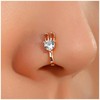 TseenYi Boho Crystal Bunny Rabbit Nose Ring Gold Rabbit Fake