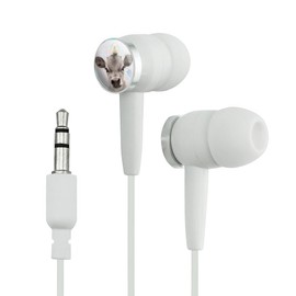 GRAPHICS & MORE Easter Cow Novelty in-Ear Earbud Headphones - White