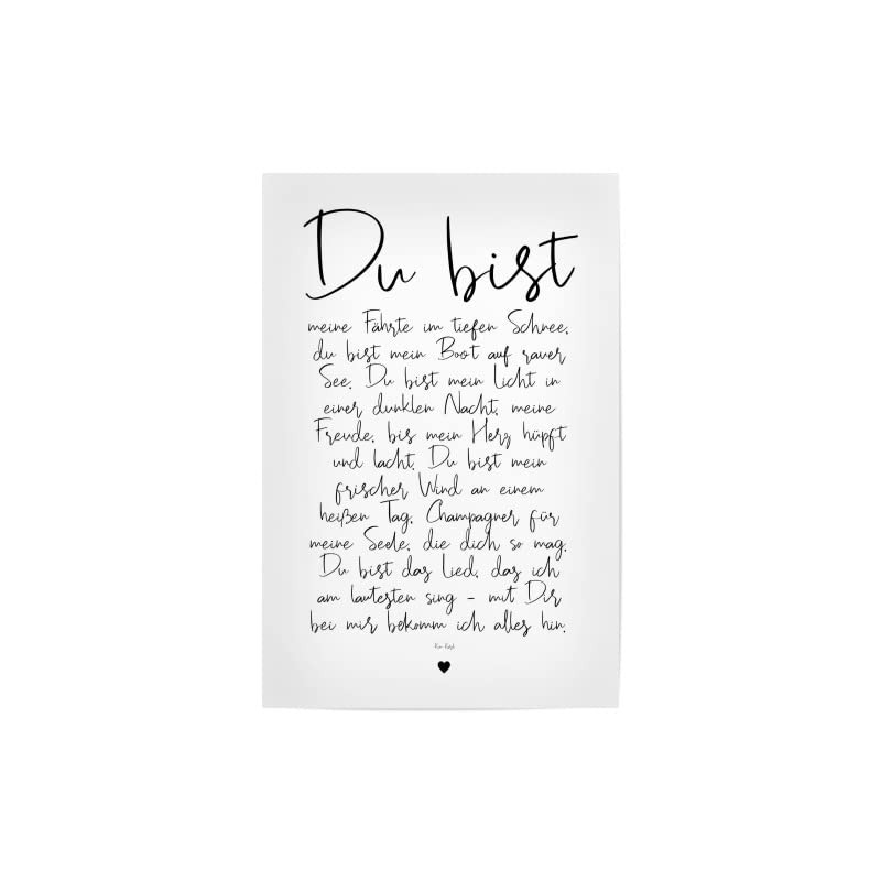 artboxONE Poster 30 x 20 cm Love Letter Typography Du