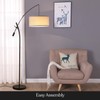Brightech Grayson - Modern Arc Floor Lamp for Living Room