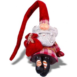 Decorative Figure H Clay Matte Brown Snake Green 17 x 9 x 13 cm with Flower Deco Figure Fun Garden Ornament Animal Garden Snail Ornament