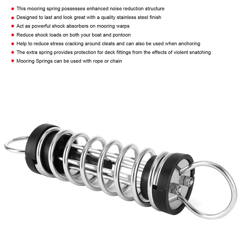 Stainless Steel Boat Anchor Dock Line Mooring Spring for Inflatable