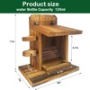 LSCQYYCC-Squirrel Feeder, Squirrel Picnic Table Feeder with Water Feeder, Wooden