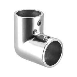 sourcing map Rail Elbow Fitting 90 Degree 2-Way 316 Stainless Steel Pipe Connector Polishing for 25mm/1" OD Handrail Railing