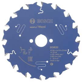 Bosch 2608644005 16T "Expert" Circular Saw Blade for Wood, Blue, 130 x 20 x 2.4 mm