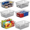 6 Pack Wire Baskets for Kitchen Pantry Organization and Storage