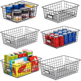 6 Pack Wire Baskets for Kitchen Pantry Organization and Storage Kitchen OrganizerPack Size: 1 Pack