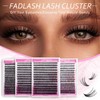 Eyelashes, Individual, Cluster for Eyelash Extension, 40P, 0.07, D-curl, Mixed,