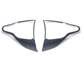 FUEISOF For Hyundai i30 N, JS N, I20 N, Elantra N Genuine Carbon Fibre Car Steering Wheel Covers Decor Sticker (Steering Wheel Button)