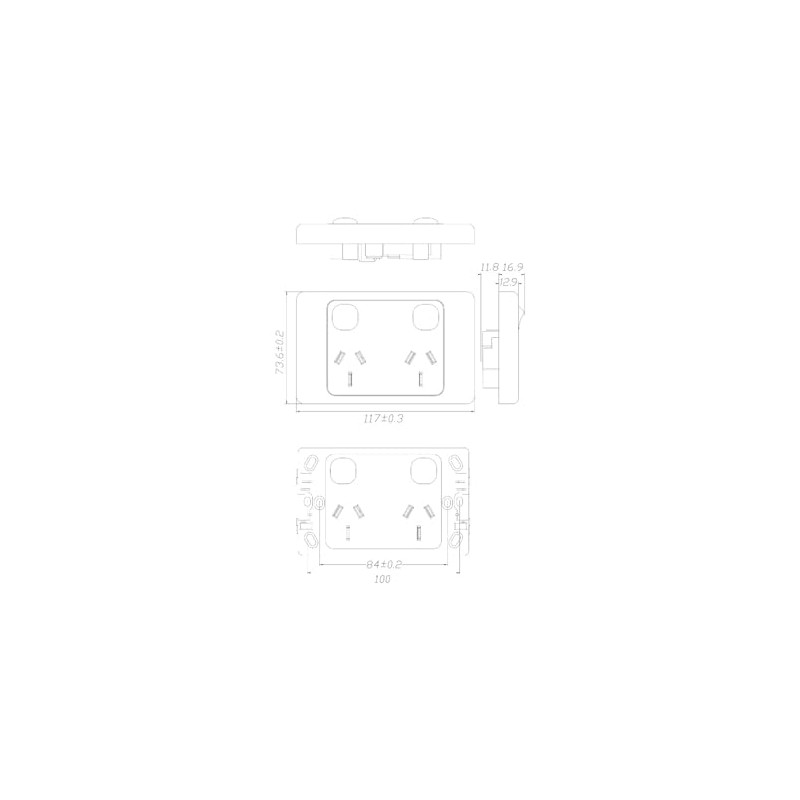 4C | Ultima Double Power Point 250V 10A with16AX Extra