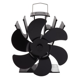6 Blade Heat Powered Stove Fan 6 Blades Wood Burning Stove Fireplace Fan for Fireplace Kerosene Stove