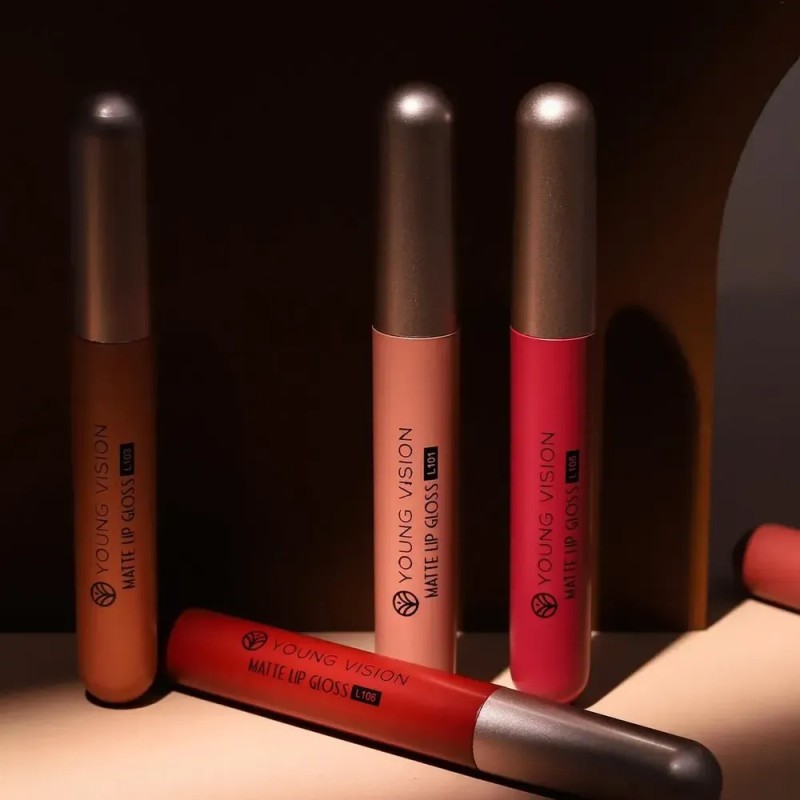 / Z Conjunto De 6 Batons Mate Lip Brilho À